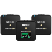 RODE 罗德麦克风 wireless go II 二代无线小蜜蜂领夹k歌采访手机直播收音器话筒 相机适用【单/双人用】多仓发货 一拖二 标配 官方标配