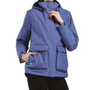 DECATHLON 迪卡侬 男女防风防水上衣户外防寒保暖服装加绒厚外套帽可拆卸帆船紫罗兰XL 4144589