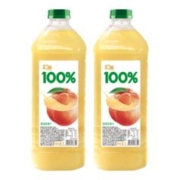 Plus会员:汇源100%桃混合果汁2000ml*1瓶2L*3件