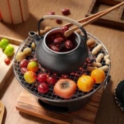 文枝 围炉煮茶家用室内烤火炉套装器具全套烧烤炉户外炭火盆取暖炉碳火