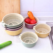 笛央 双层洗菜盆 6件套（小号+中号+大号）