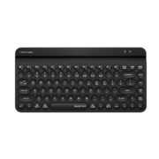 双飞燕（A4TECH）FBK30 无线蓝牙小键盘安静轻音平板手机笔记本电脑办公专用 飞时代便携短款86键  高雅黑