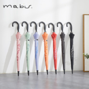 日本人气雨伞品牌，Mabu 16根骨轻便半自动长柄晴雨伞 多色