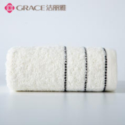 GRACE 洁丽雅 纯棉成人家用毛巾新疆棉男女洗脸洗澡巾洁面巾擦脸巾米色30*60cm