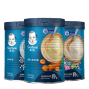 88VIP会员：Gerber 嘉宝 宝宝营养米粉 原味+胡萝卜+钙铁锌高铁 250g*3罐装