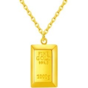 中国黄金（CHINA GOLD） 小金条吊坠【配银链】