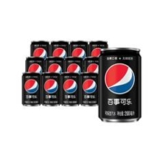 pepsi 百事 可乐 无糖 Pepsi 迷你可乐汽水 碳酸饮料 200ml*12 听装 百事出品