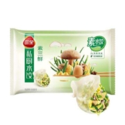 三全虾皇饺 私厨水饺 素三鲜素水饺600g(36只)*4件