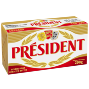 总统（President）法国进口发酵型动物淡味黄油块 200g一块 （淡味）烘焙原料