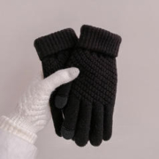 冬季手套男女骑行手套保暖可爱毛线