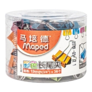 马培德（Maped） 36只19mm彩色长尾夹