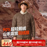 PELLIOT 伯希和 山系户外羽绒服男女秋冬650蓬鹅绒保暖外套内胆12340836棕色S