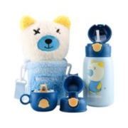 BEDDYBEAR 杯具熊 316不锈钢儿童保温杯 毛绒儿童杯-雪地熊-540ml