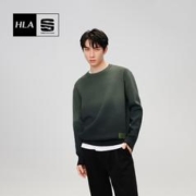 HLA 海澜之家 针织衫男秋季新品三国系列双色渐变宽松圆领毛衣男