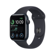 Apple Watch SE 2022款智能手表GPS款40毫米午夜色铝金属表壳午夜色运动型表带 健康电话手表  MNJT3CH/A