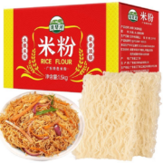再降价、需首购、Plus会员:湾琴河 广东手工米粉1500g*5件