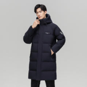 雪中飞 秋冬男士连帽中长款连帽时尚休闲宽松舒适羽绒服外套