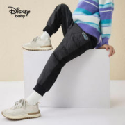 Disney 迪士尼 童装女童羽绒裤长裤宝宝衣服儿童梭织羽绒保暖休闲裤冬新款 碳黑-男女 120