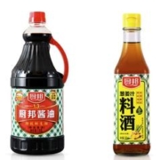 厨邦 酱油1.63L+葱姜汁料酒500ml 炒菜蒸煮 调味组合装