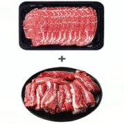 【跨年活动价】澳洲进口M9和牛牛肉片200g*5盒+安格斯牛肋条2斤 各2斤