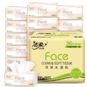 plus会员：洁柔抽纸 粉Face 3层柔韧100抽面巾纸*36包+凑单品