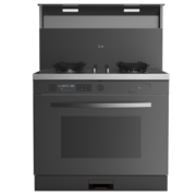 美的（Midea）集成灶 18立方吸力油烟机 5KW猛火燃气灶 60L一体式蒸烤箱 直喷蒸 空气炸 可换向风道 JX05 天然气