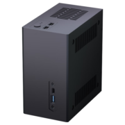 秦淮-DM全铝合金机箱迷你小型适用Deskmini  x300华擎amd 主板专用 皓月银