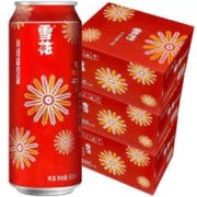 SNOWBEER 雪花 啤酒经典喜庆红罐8度500ml*12听*3箱拉格啤酒整箱节庆罐礼盒