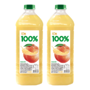 Plus会员:汇源100%桃混合果汁2000ml*1瓶2L*3件