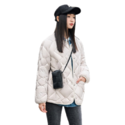 京东百亿补贴：Tanboer 坦博尔 羽绒服女2023年新款时尚轻薄百搭保暖菱格羽绒外套TD236268 风语白 170/92A