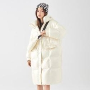 雪中飞 女式连帽长款羽绒服精致经典防风保暖加厚高品质羽绒服女