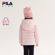 FILA斐乐童装连帽上衣长袖2023秋冬小童女童轻薄羽绒服外套潮