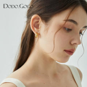 DODOGOGO 小金豆耳钉女设计高级感简约金属耳饰银针耳骨钉豆豆耳环