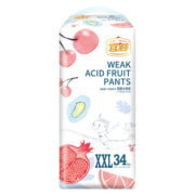 宜婴 弱酸水果全包臀小内裤XXL34片敏感肌适用拉拉裤超薄透气尿不湿
