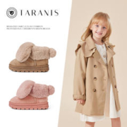 TARANIS 泰兰尼斯 冬季女童鞋儿童加绒加厚软底雪地靴冬鞋小童保暖棉鞋