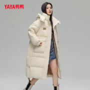 YAYA 鸭鸭羽绒服 女冬季时尚连帽加厚长款连帽时尚外套C