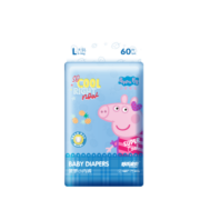 舒氏宝贝联名×小猪佩奇（Peppa Pig）菠萝系列 婴儿拉拉裤柔软干爽透气款 L码60片【9-14kg适用】