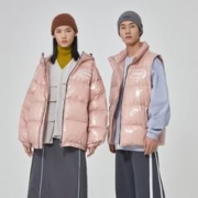 美特斯邦威 本色战袍系列 男士羽绒马甲 银色 M
