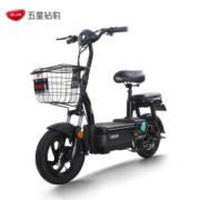 五星钻豹电动车 新国标电瓶车48V20AH长续航成人车两轮电动自行车 A4plus 源彩黑/墨绿