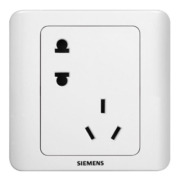 西门子(SIEMENS)开关插座 错位10A五孔插座 86型暗装面板 远景雅白色