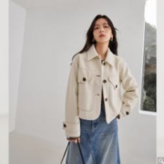 20点开始：DUIBAI 对白 女式短款毛呢外套 CDN031W