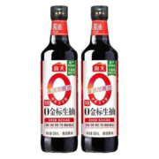 再降价、PLUS会员：海天 零添加金标生抽500ml*2 酱油
