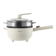 美的（Midea）电炒锅电火锅电煮锅电蒸锅多功能锅电锅一体多用途炒菜家用大功率电热爆炒锅【23年新款】HGE2515 配蒸笼