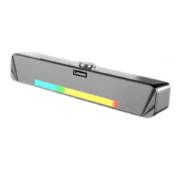 联想（Lenovo）电脑音响音箱TS33 台式机笔记本手机通用家用低音炮 超重低音长条多媒体播放器蓝牙可选 品质黑发光版（有线版）