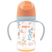贝亲奶瓶 PPSU奶瓶 婴儿奶瓶新生儿宽口径宝宝喝奶瓶第3代 240ML配M(3-6个月)-丛林小兔