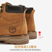 森馬（Senma）高帮马丁靴系带时尚百搭舒适工装靴男靴 619313602 咖喱黄 41码