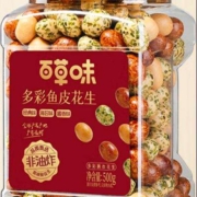 百草味鱼皮花生500g罐装 *2件