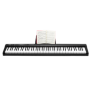 八度宝贝电钢琴88键便携式电子钢琴 初学推荐款 新手入门智能数码钢琴 初学充电款-黑