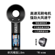 东耐伦 高速吹风机1600W负离子大风力11万转速低噪音便携无刷电机 酷黑色