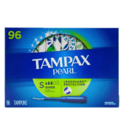 丹碧丝（TAMPAX）加拿大进口 卫生棉条导管式 游泳姨妈巾 棉棒96支无香型 大流量 96支 1盒